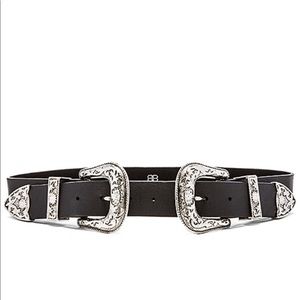 B-low the Belt - Black Leather Belt Sz. Small